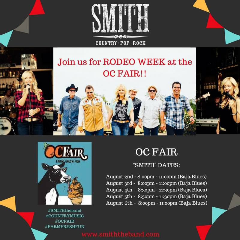 Orange County Fair SMITH Country Band Schedule For 2017
